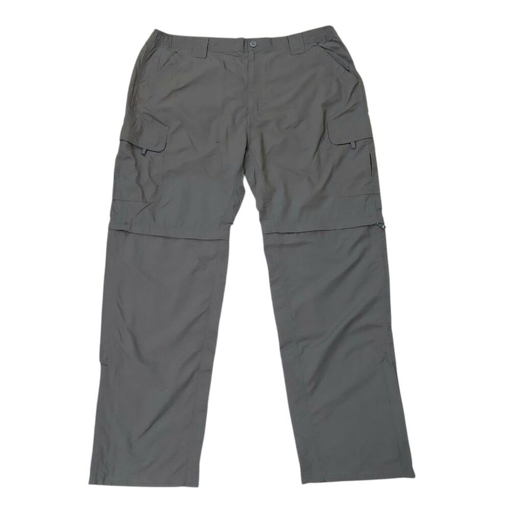 Rugged Exposure Convertible Cargo Pants Mens 38x31 Gray  Nylon Hiking Outdoor